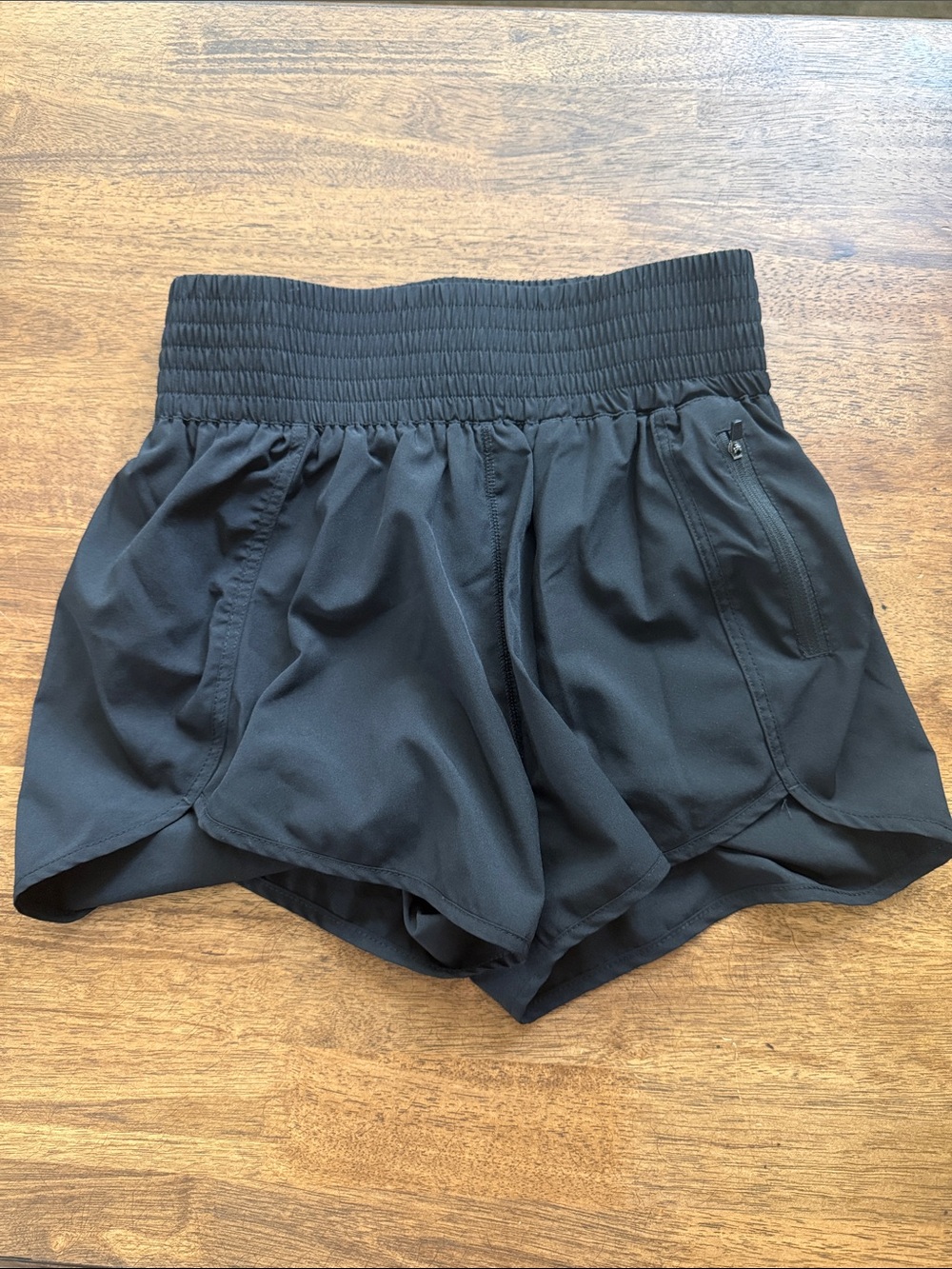Women’s Black Athletic Shorts with High Elastic Waistband